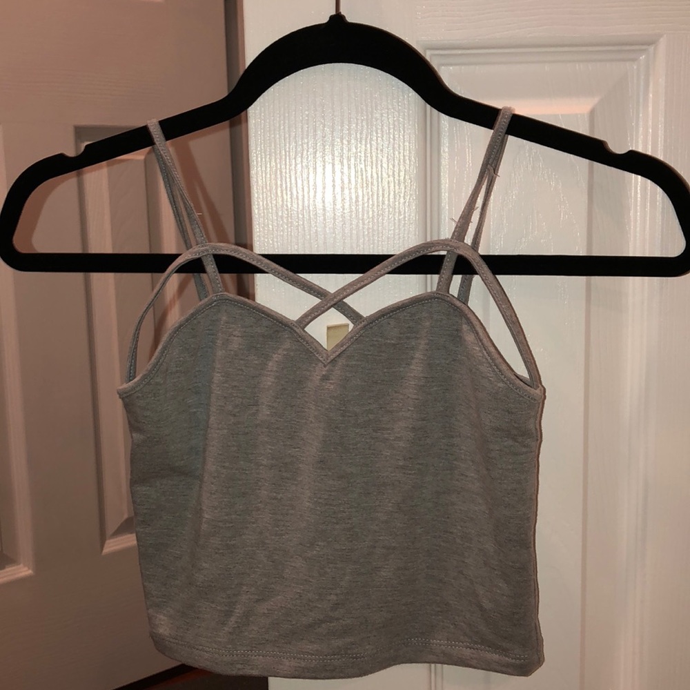 THESE THREE BOUTIQUE GREY CROP